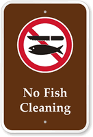No Fish Cleaning Campground Sign
