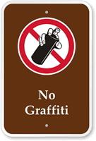 No Graffiti Campground Park Sign