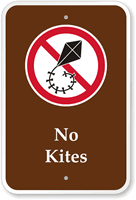 No Kites Campground Park Sign