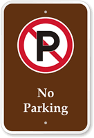 No Parking Allowed Campground Park Sign