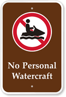 No Personal Watercraft Campground Sign