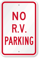 No RV Parking Sign