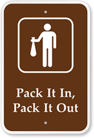 Pack It In-Out Campground Sign