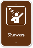 Showers Campground Park Sign with Graphic