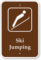 Ski Jumping - Campground, Guide & Park Sign