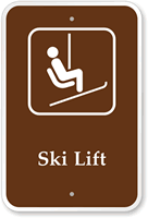 Ski Lift Campground Park Sign