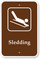 Sledding Campground Park Sign