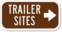 Trailer Sites (With Right Arrow) Sign