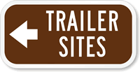 Trailer Sites (With Left Arrow) Sign