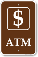 ATM Camp Sign With Symbol