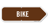 Bike Arrow Campground Sign