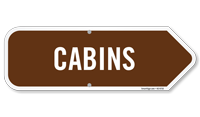 Cabins Arrow Campground Sign