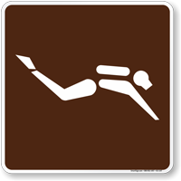 Diving (Scuba) Symbol Sign For Campsite