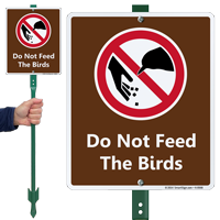 Do Not Feed The Birds LawnBoss Sign Kit