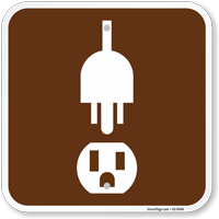 Electric Hookup Campground Sign