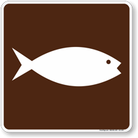 Fish Hatchery Symbol Sign For Campsite
