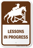 Lessons In Progress Sign