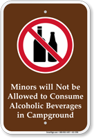 Minors Not Allowed To Consume Alcohol Sign