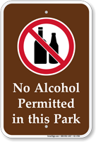 No Alcohol Permitted In This Park Sign