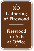 Firewood For Sale At Office Campground Sign