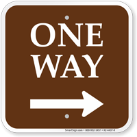 One Way Right Arrow Campground Sign