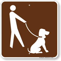 Pets Must Be On Leash Campground Sign