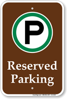 Reserved Parking Campground Sign