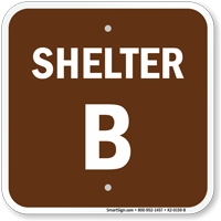 Shelter B Evacuation Assembly Area Sign