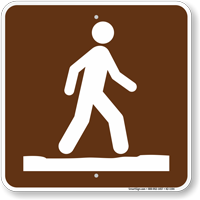 Stay on Trail Campground Symbol Sign