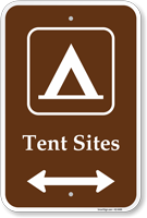 Tent Sites Campground Sign