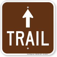 Trail Up Arrow Campground Sign