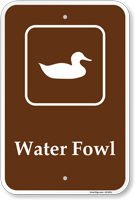 Water Fowl Campground Sign With Symbol