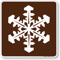 Winter Recreation Area Symbol Sign For Campsite