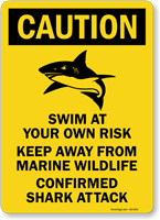 Caution Keep Away From Marine Wildlife Sign