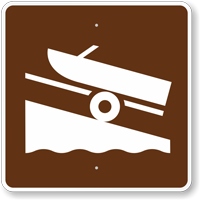 Boat Ramp, MUTCD Guide Sign for Campground
