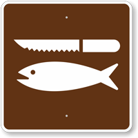 Fish Cleaning, MUTCD Guide Sign for Campground