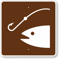 Fishing Area, MUTCD Guide Sign for Campground