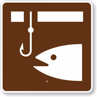 Ice Fishing, MUTCD Guide Sign for Campground