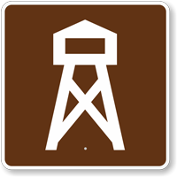 Lookout Tower, MUTCD Guide Sign for Campground