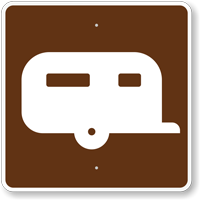 Trailer Site, MUTCD Guide Sign for Campground