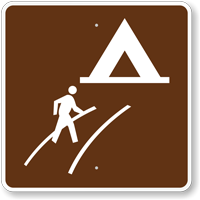 Walk-In Camp, MUTCD Guide Sign for Campground