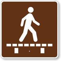 Walk on Boardwalk, MUTCD Campground Guide Sign