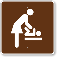 Baby Changing Station, Women's Room, MUTCD Guide Sign