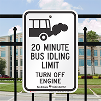 State Idle Signs for Louisiana, 20 Minute Limit