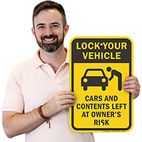 Lock Your Vehicle Signs