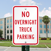 No Overnight Truck Parking Signs