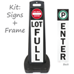 Lot Full And Enter Two-Sided Lotboss Portable Sign Kit