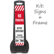 No Parking Active Driveway LotBoss Portable Sign Kit