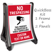 No Trespassing Add Text or Name Custom Sidewalk Sign