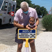 Notice Maintain Social Distancing ConeBoss Sign